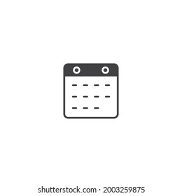 isolated calendar sign icon, vector illustration