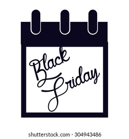 Isolated calendar with text. Vector illustration