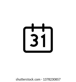 Isolated Calendar Vector Icon, Pictogram