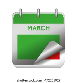 Isolated calendar, Vector illustration