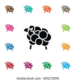 Isolated Calf Icon. Goat Vector Element Can Be Used For Goat, Calf, Sheep Design Concept.