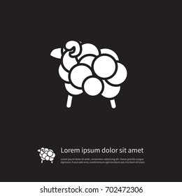 Isolated Calf Icon. Goat Vector Element Can Be Used For Goat, Calf, Sheep Design Concept.