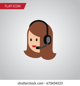 Isolated Call Center Flat Icon. Service Vector Element Can Be Used For Call, Center, Service Design Concept.