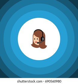 Isolated Call Center Flat Icon. Service Vector Element Can Be Used For Call, Center, Service Design Concept.