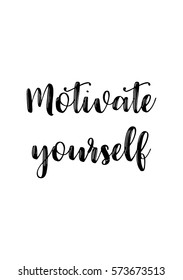 Isolated calligraphy on white background. Quote about photo and photography. Motivate yourself.