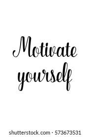 Isolated calligraphy on white background. Quote about photo and photography. Motivate yourself.