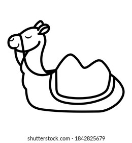 Isolated camel icon. Nativity characters icon - Vector