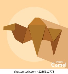 Isolierte Camel-Origami-Symbol-flaches Design Vektor