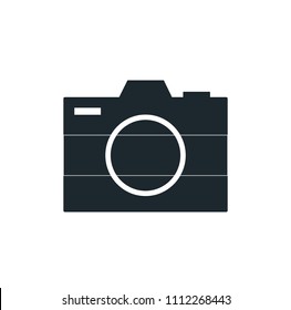 Isolated Camera Icon in Flat Design. Vector Illustration.