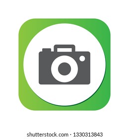Isolated camera icon symbol on clean background. Vector photo apparatus element in trendy style.