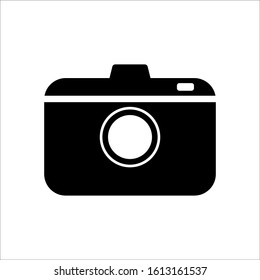 Isolated camera photo vector icon with a white background