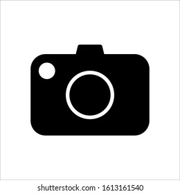 Isolated camera photo vector icon with a white background
