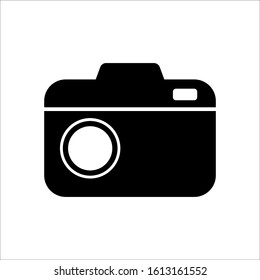Isolated camera photo vector icon with a white background