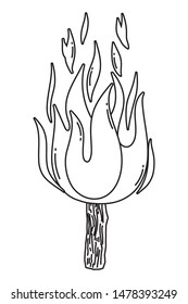 Isolated camp fire vector design