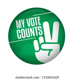 Isolated campaign button for elections - Vector illustration