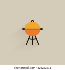 Isolated camping icon on a colored background