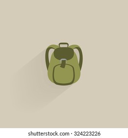 Isolated camping icon on a colored background