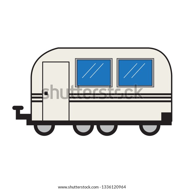 Isolated camping truck cartoon. Vector\
illustration design