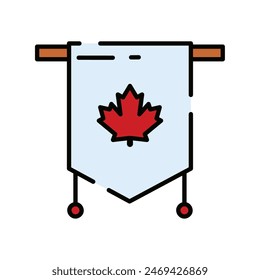 Isolated canada banner icon Vector illustration