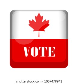 Isolated Canada campaign button