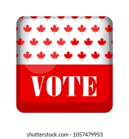 Isolated Canada campaign button