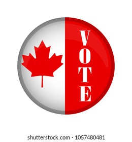 Isolated Canada campaign button