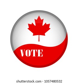 Isolated Canada campaign button