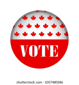 Isolated Canada campaign button
