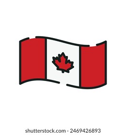 Isolated canada flag icon Vector illustration