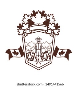 Isolated canada forest ranger design vector illustration
