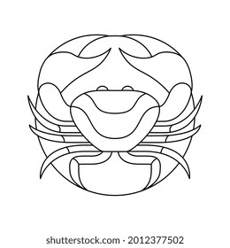 Isolated cancer symbol Western zodiac signs Vector illustration