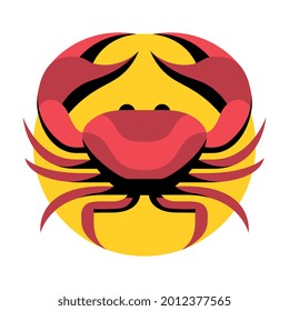 Isolated cancer symbol Western zodiac signs Vector illustration