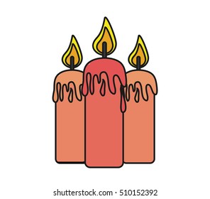 Isolated candle of Christmas season design