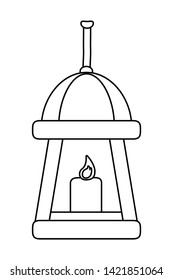 Isolated candle design vector illustration