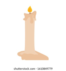 Isolated candle icon. Halloween season - Vector illustration design