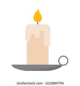 Isolated candle icon. Halloween season - Vector illustration design