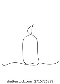 Vela isolada vetor gráfico em um estilo de doodle de linha única