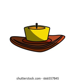 isolated candles cartoon