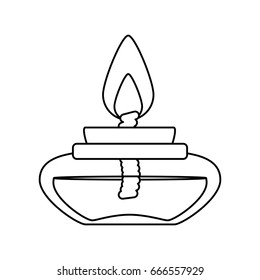 isolated candles cartoon