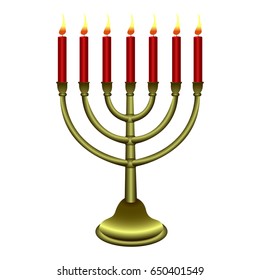 Isolated candlestick on a white background, Vector illustration