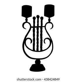 isolated candlestick silhouette