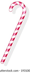 Isolated candy cane