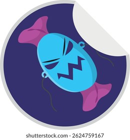 Isolated candy icon halloween logo cartoon illustration