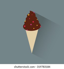 Isolated candy icon on a grey background