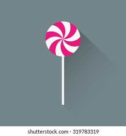 Isolated candy icon on a grey background