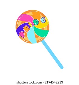 Isolated candy rainbow vector illustration