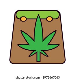 Isolated cannabis natural medicine icon