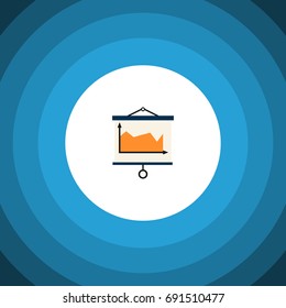 Isolated Canvas Flat Icon. Diagram Vector Element Can Be Used For Diagram, Canvas, Monitoring Design Concept.
