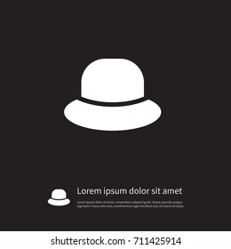Isolated Cap Icon. Trilby Vector Element Can Be Used For Accessory, Trilby, Hat Design Concept.