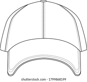 Isolated cap on white background illustration